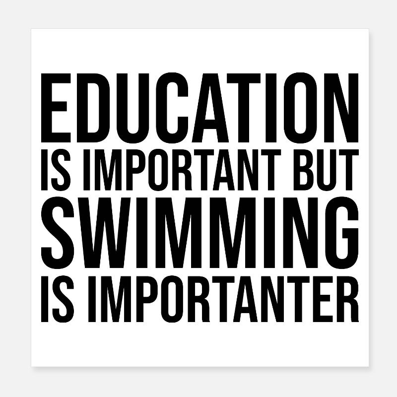 Schwimmen Poster 20x20 cm
