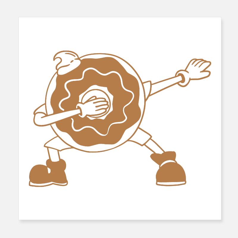 Dabbing Donut Poster 20x20 cm