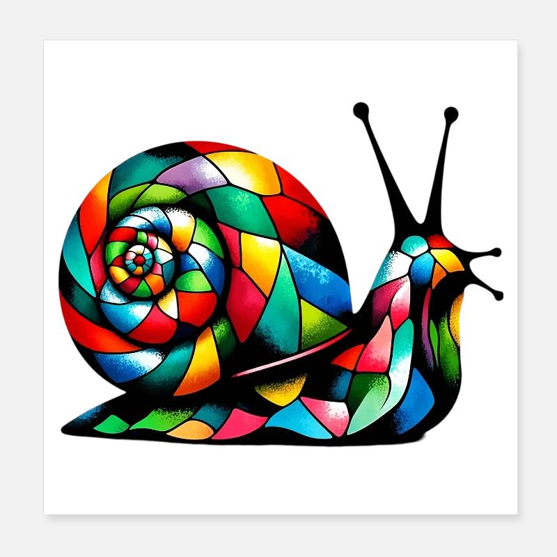 Arlequin Arlequin Escargot Poster 20 x 20 cm