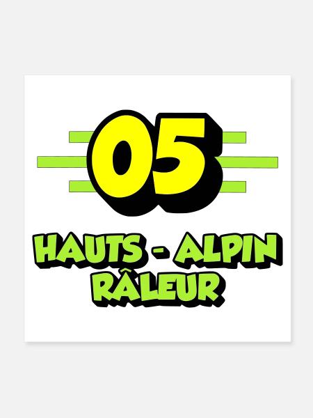Hochalpiner Nörgler - Poster 20x20 cm - Weiß - Vorne
