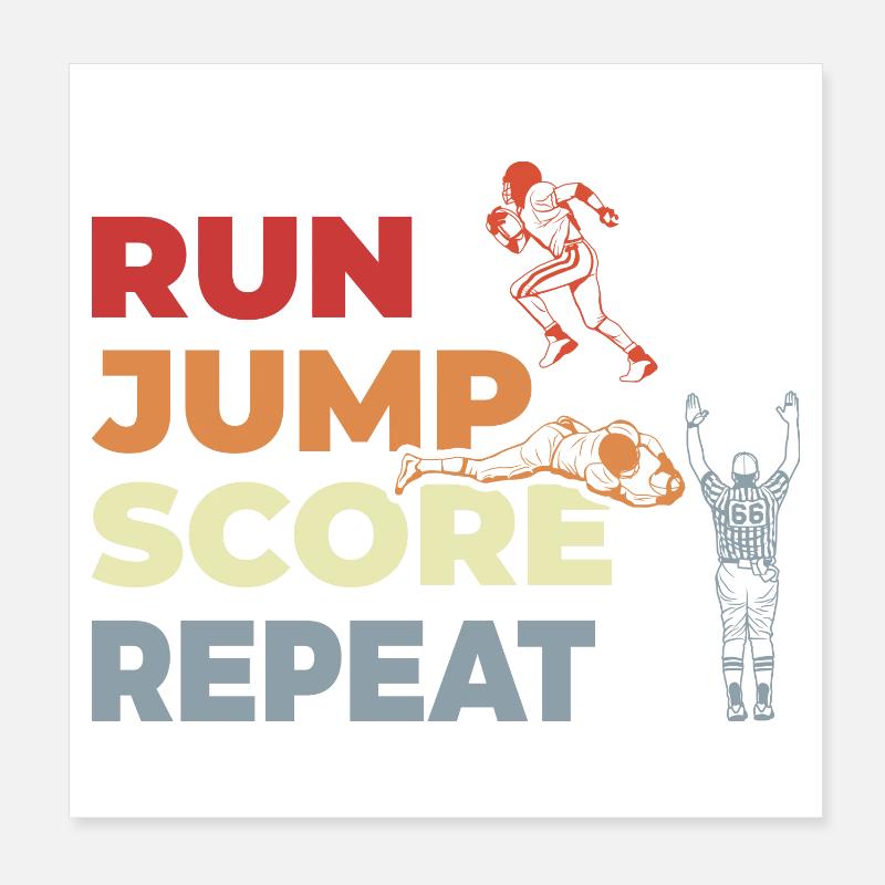 Run, jump, point repeat, Poster 8" x 8" (20x20 cm)