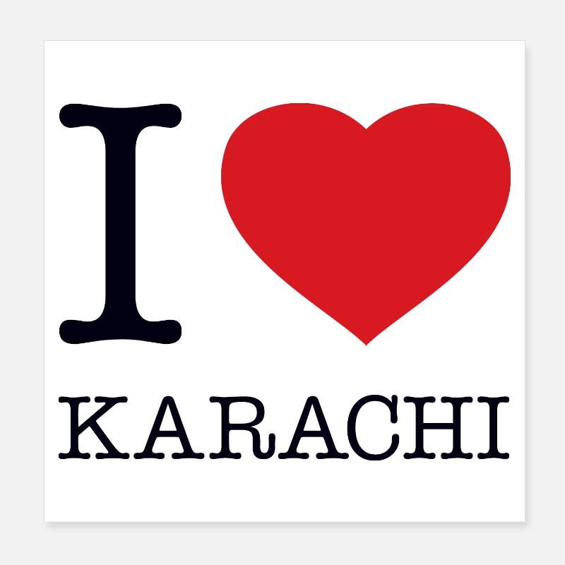 J’ADORE KARACHI Poster 20 x 20 cm