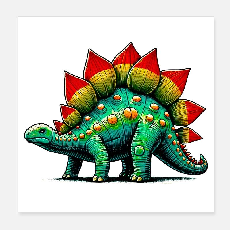 Dinosaurier Poster 20x20 cm