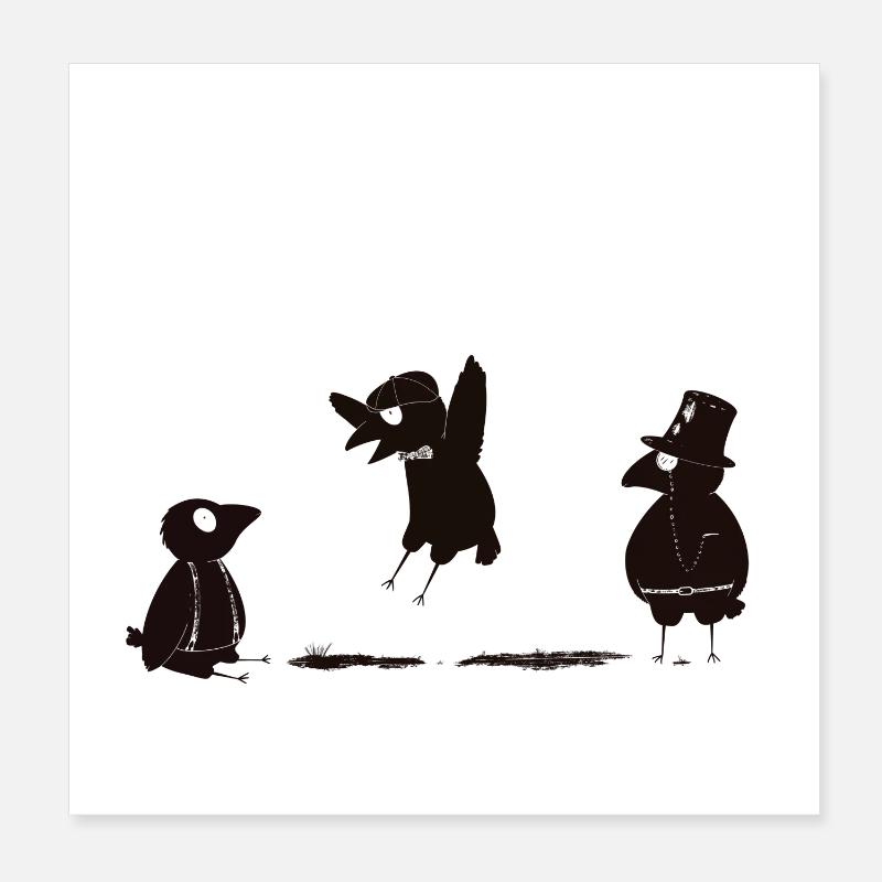 Les corbeaux avant les frères Poster 20 x 20 cm