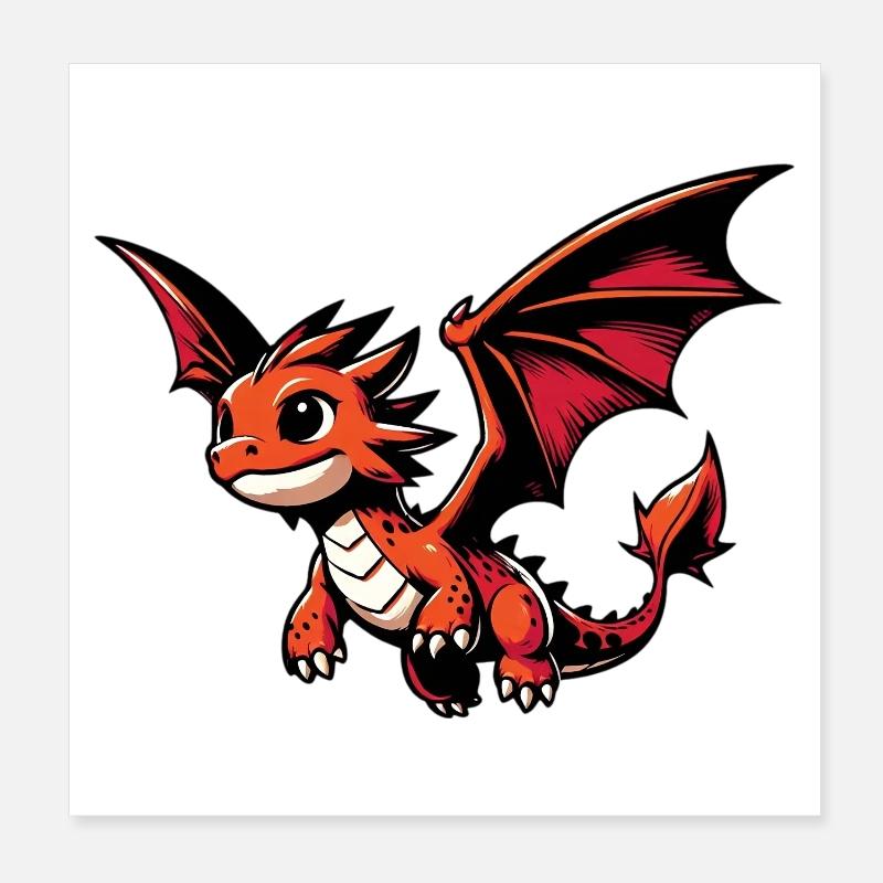 Dragon Poster 20 x 20 cm