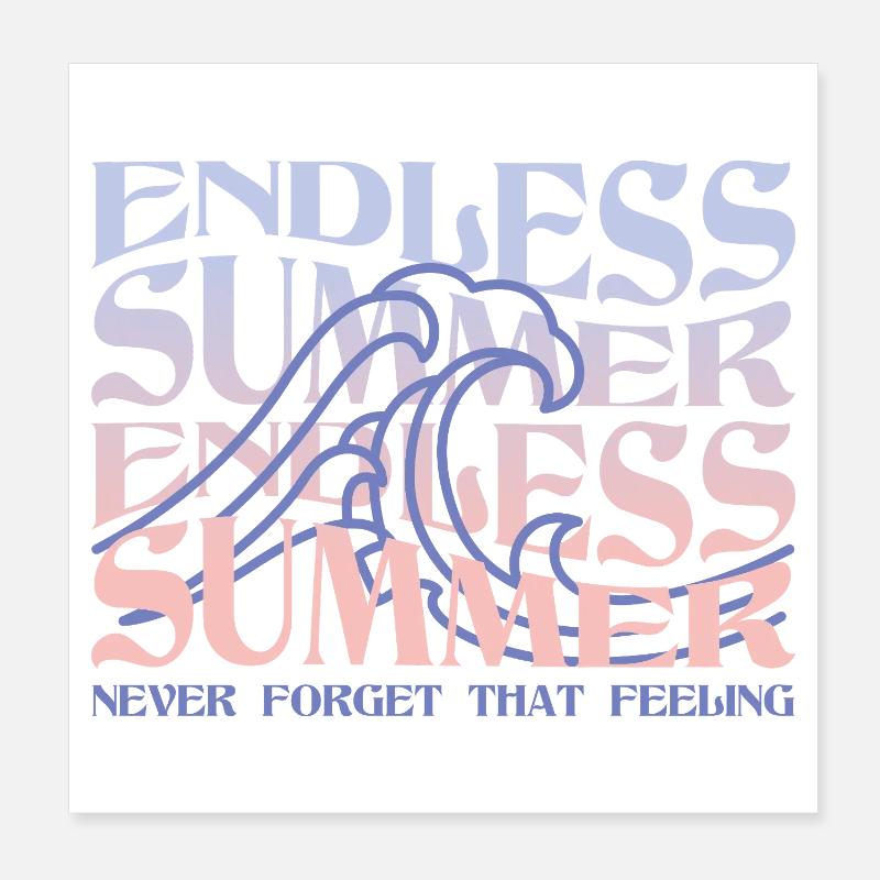 Endless Summer – Waves & Beach Vibes Poster 8" x 8" (20x20 cm)