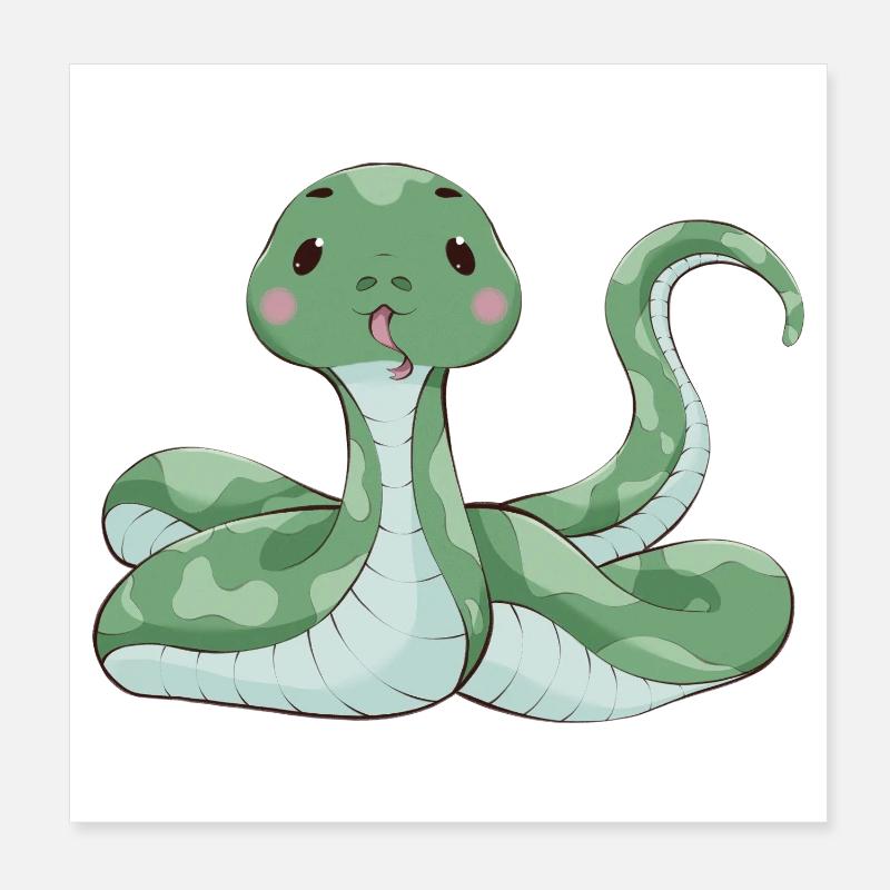 Snake Poster 8" x 8" (20x20 cm)