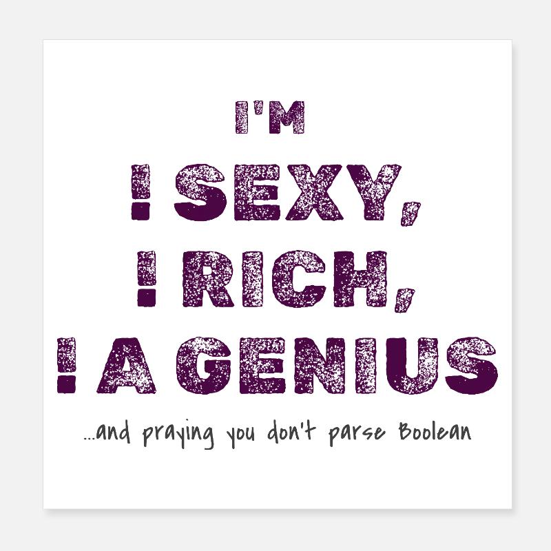 Boolescher Logik-Witz – Programmierer Humor T-Shirt Poster 20x20 cm