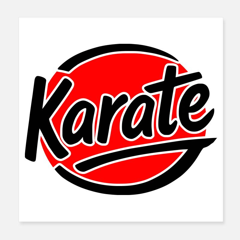 Karaté Poster 20 x 20 cm