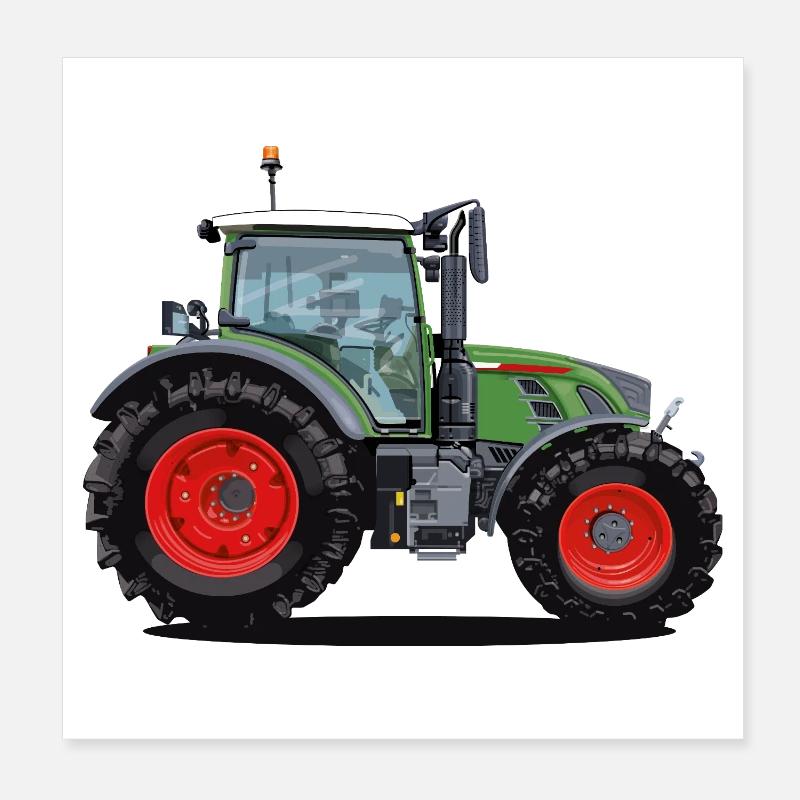 Tractor that everyone likes - Poster 8" x 8" (20x20 cm) - white