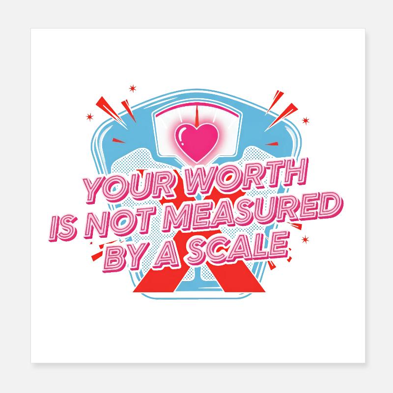 Conception de citation de cœur de motivation Poster 20 x 20 cm