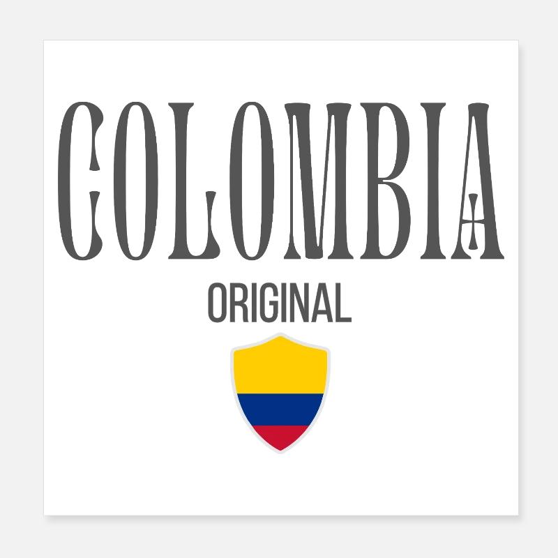 Drapeau colombien, fabriqué en Colombie Poster 20 x 20 cm