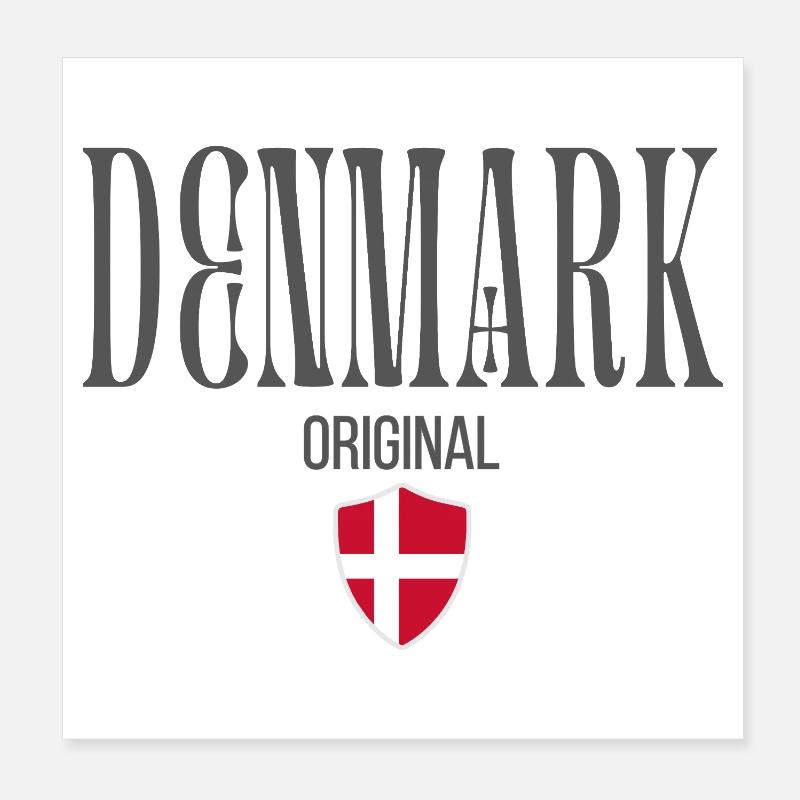 Danish pride, minimalist sleek design Poster 8" x 8" (20x20 cm)