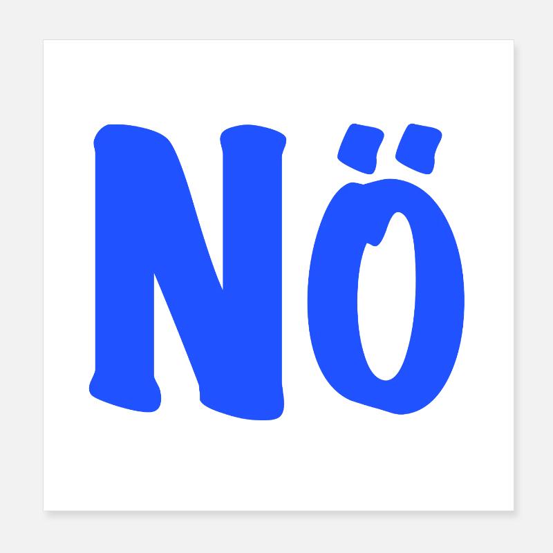 Nope - Against - anti - zero interest Poster 8" x 8" (20x20 cm)