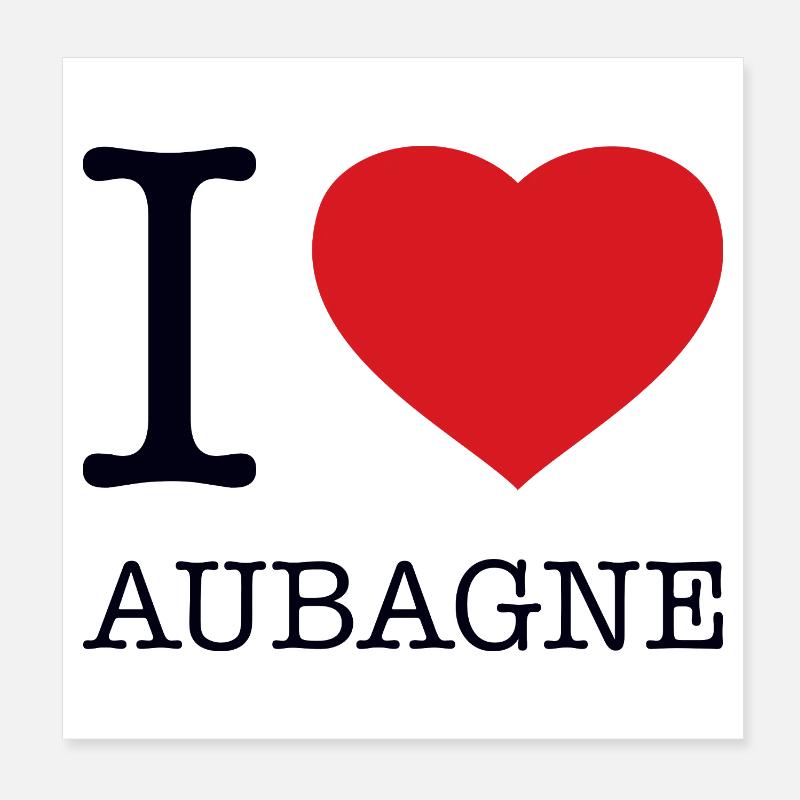 J’adore Aubagne Poster 20 x 20 cm