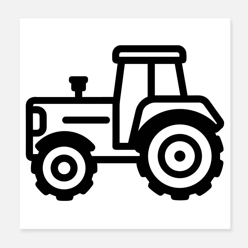 Traktor Poster 20x20 cm