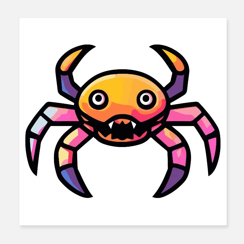 Crabe Crabe Zombie Poster 20 x 20 cm