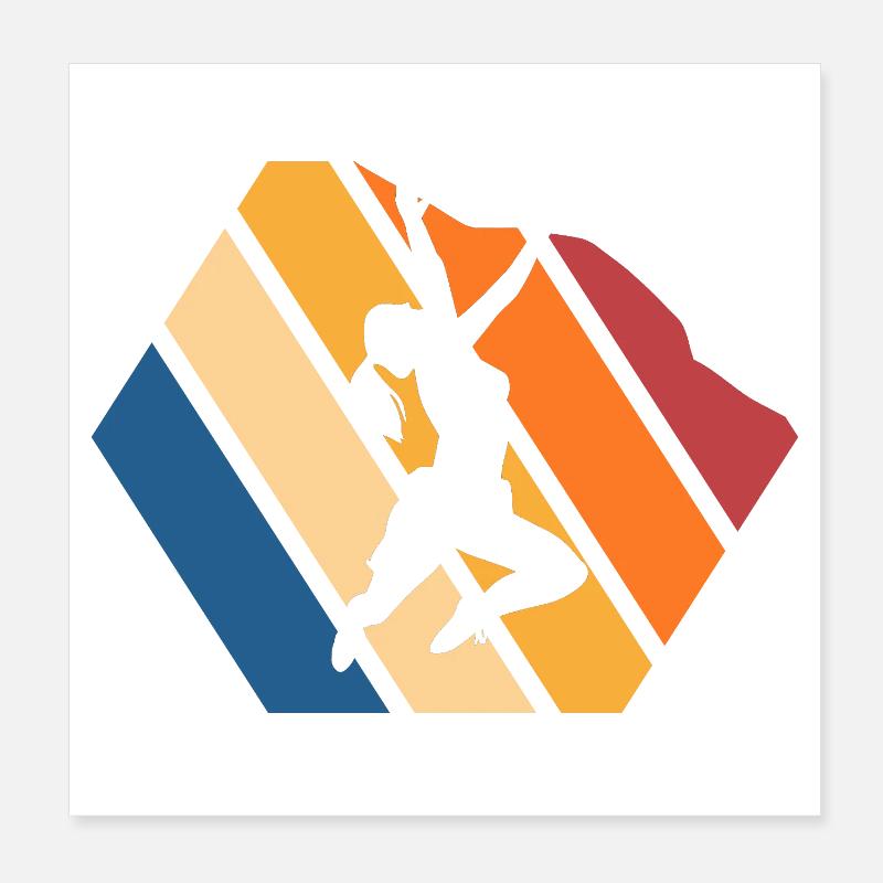 Dynamische Streetdance Silhouette Poster 20x20 cm