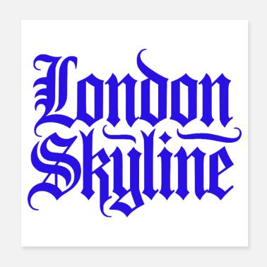 Skyline de Londres Poster 20 x 20 cm