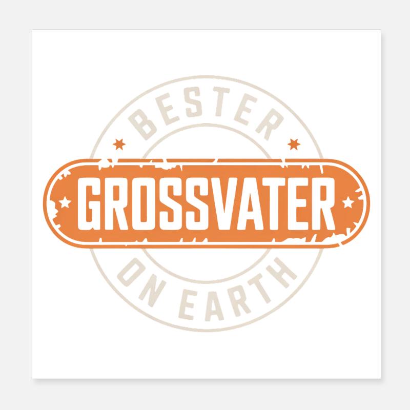 Bester Grossvater Poster 20x20 cm