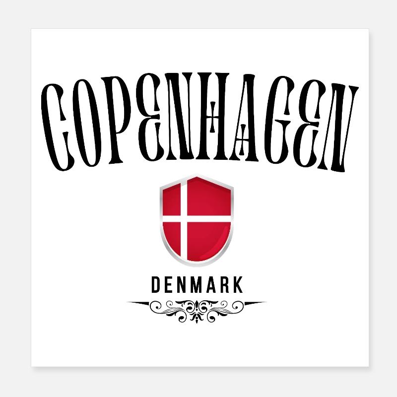 Souvenir Copenhague, Copenhague Danemark Poster 20 x 20 cm