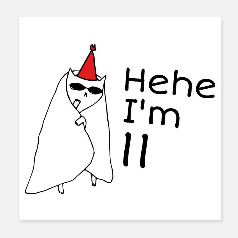 11 ans anniversaire - Cadeau 11e anniversaire Poster 20 x 20 cm
