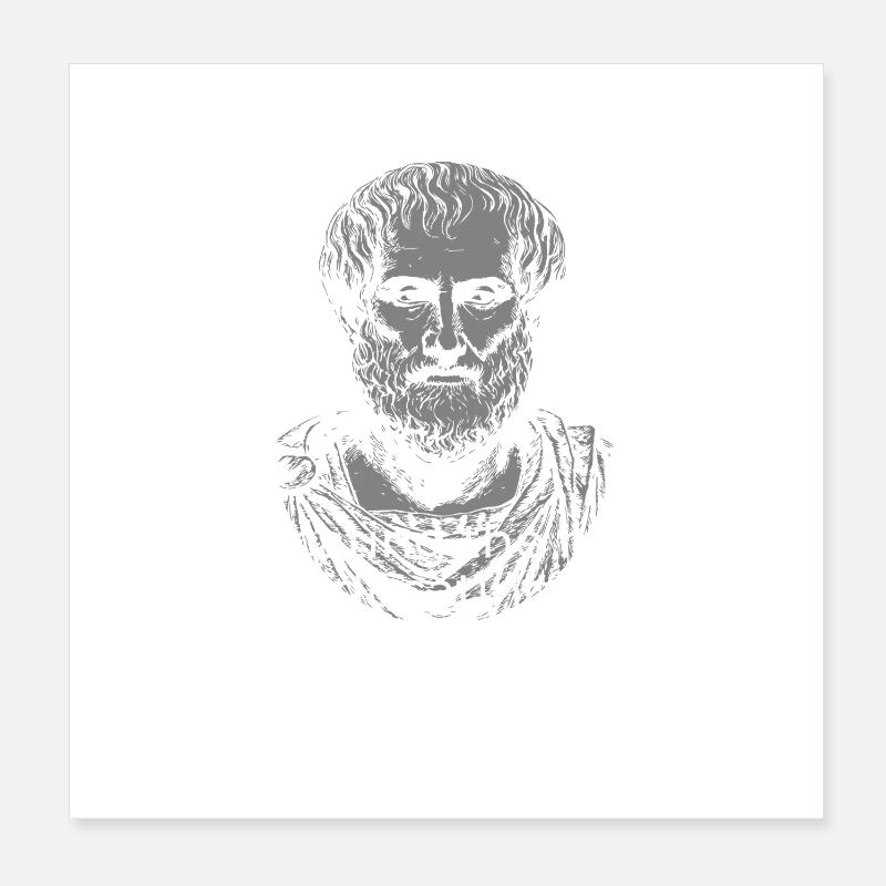 Aristoteles' Zitat von Geist und Herz Poster 20x20 cm