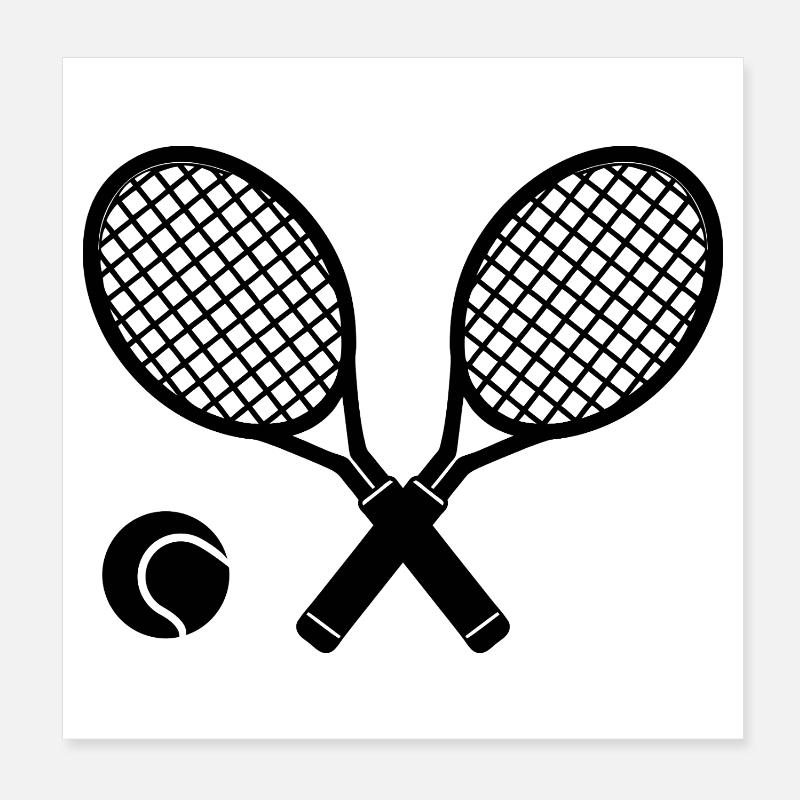 Tennis racket Poster 8" x 8" (20x20 cm)