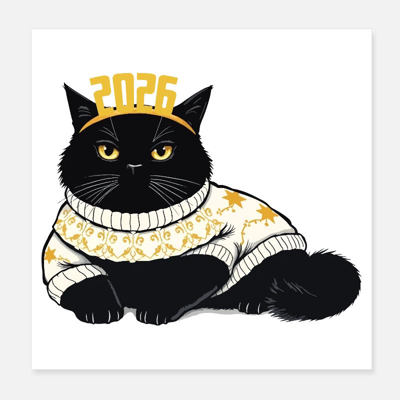 New Year 2026 Design Poster 8" x 8" (20x20 cm)