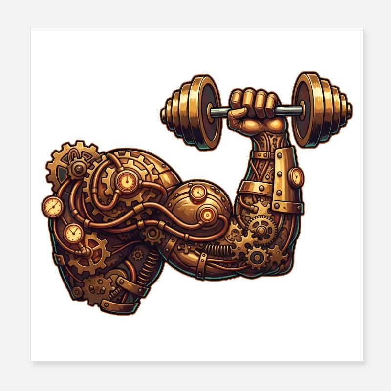 Steampunk Ästhetik & Retro-futurismus Poster 20x20 cm