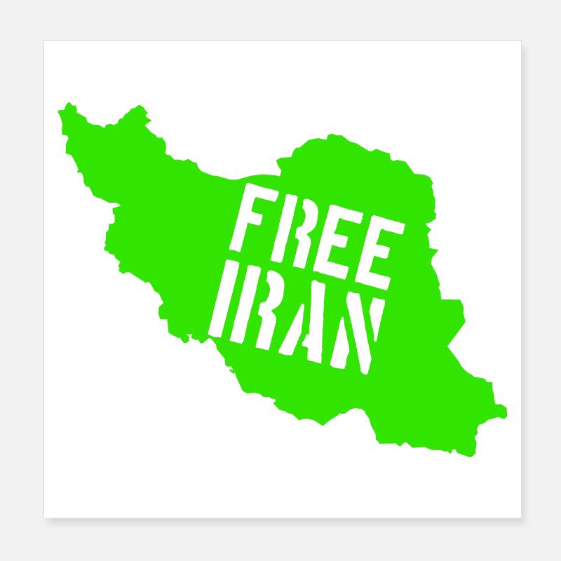 Iran Liberté Iran Libérer l’Iran Poster 20 x 20 cm