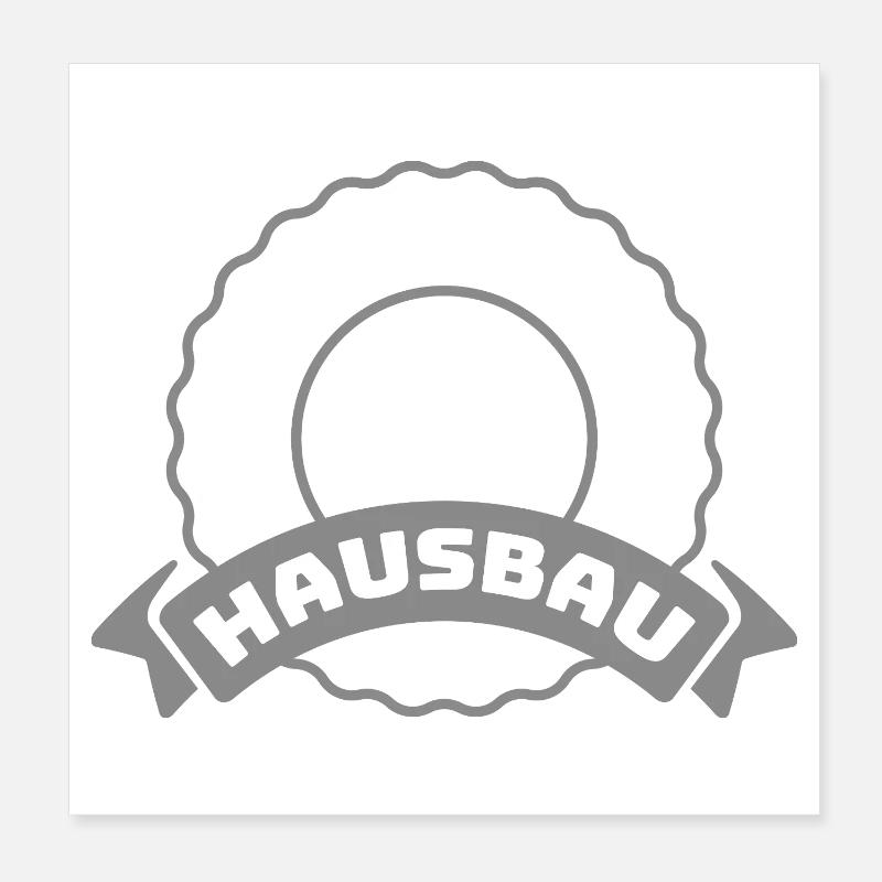 Logo de l’insigne de construction de la maison d’équipe Poster 20 x 20 cm