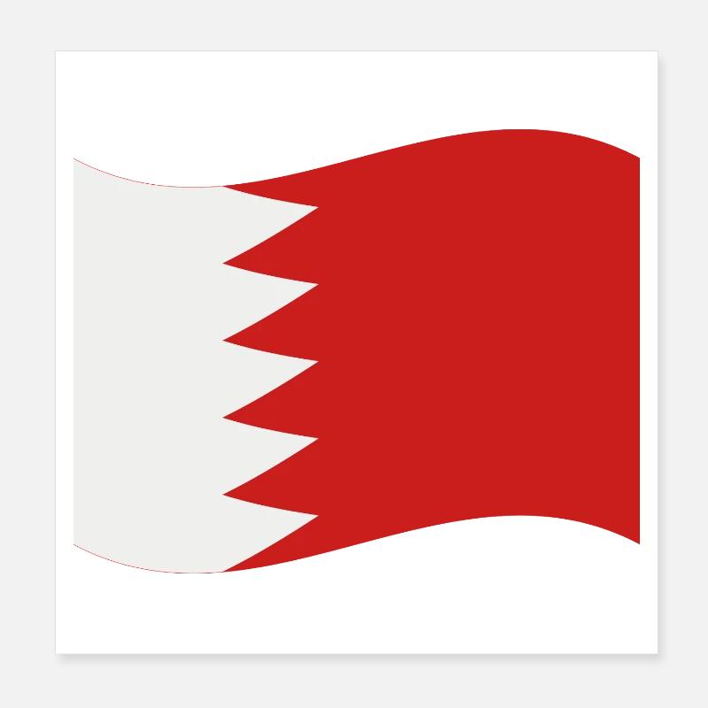Drapeau de Bahreïn Poster 20 x 20 cm