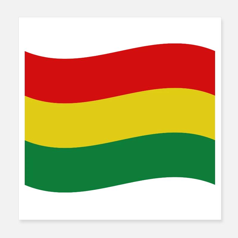 Bolivian flag Poster 8" x 8" (20x20 cm)