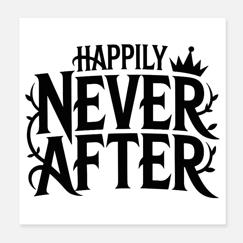 2026_02_12_Happily_never_after_Typo Conception Poster 20 x 20 cm