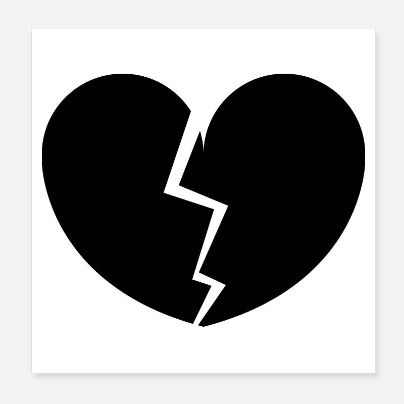 Broken heart Poster 8" x 8" (20x20 cm)