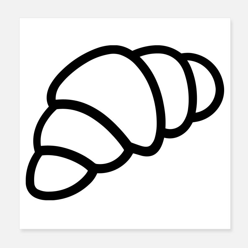 croissant Poster 20 x 20 cm