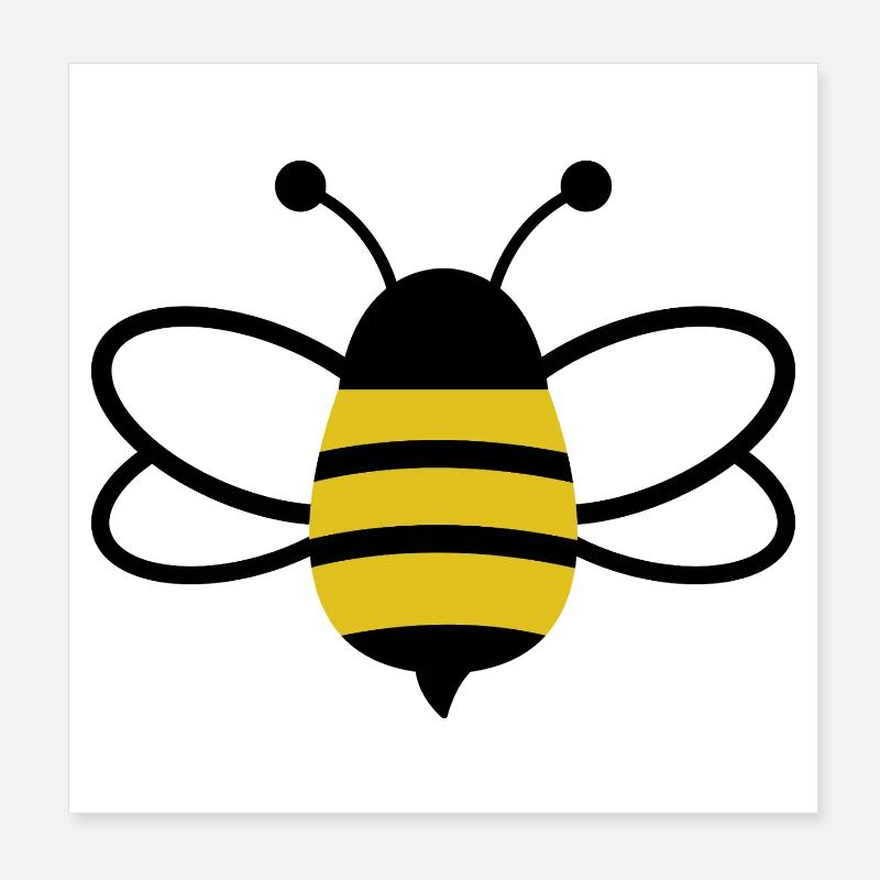 Honigbiene Poster 20x20 cm