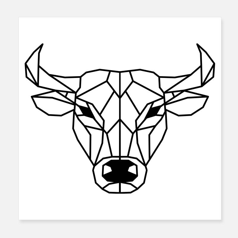 Polygone de bœuf Poster 20 x 20 cm