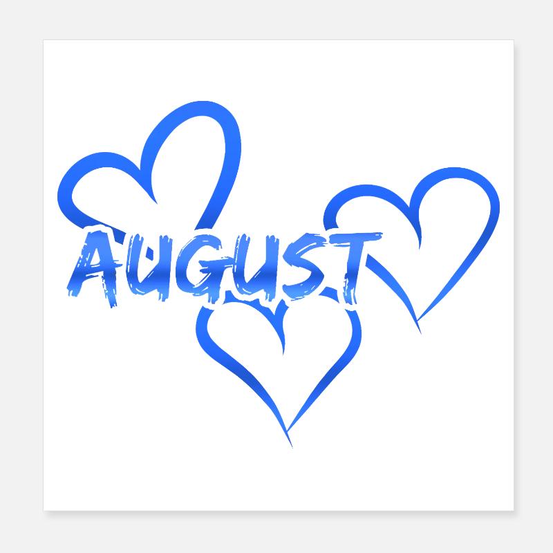 Août Poster 20 x 20 cm