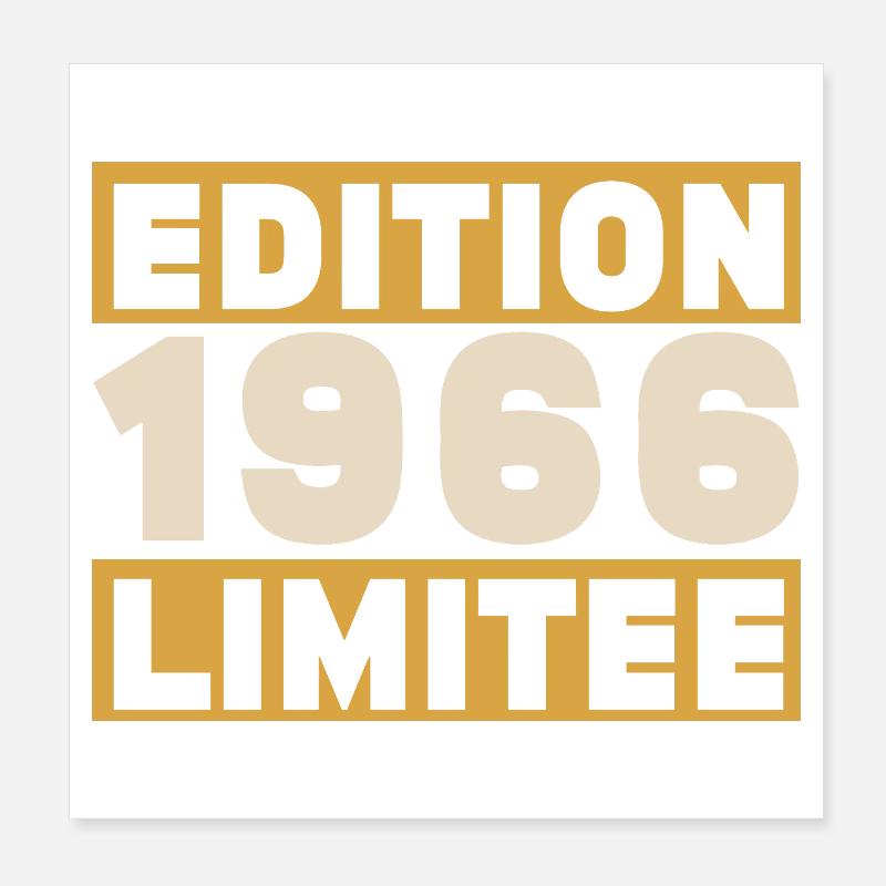 1966 60 ans Anniversaire Vintage Cadeau Poster 20 x 20 cm