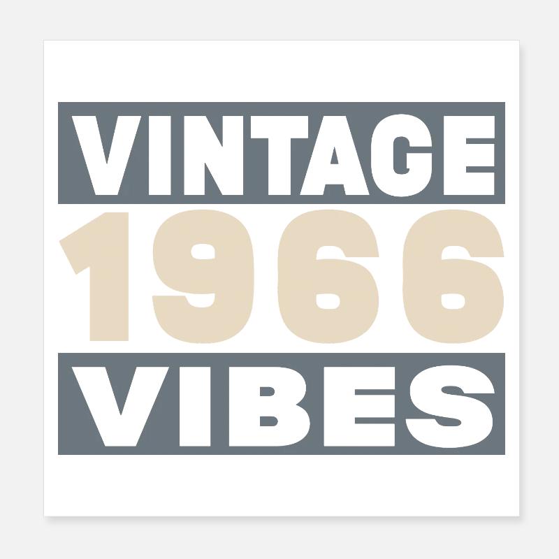 anniversaire 1966 - 60 ans Poster 20 x 20 cm