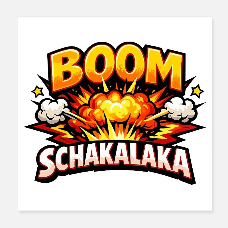 Boom Shakalaka Comic Dic avec explosion Poster 20 x 20 cm
