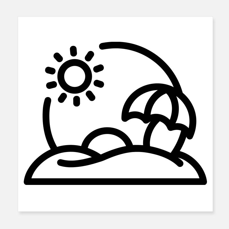 vacances Poster 20 x 20 cm