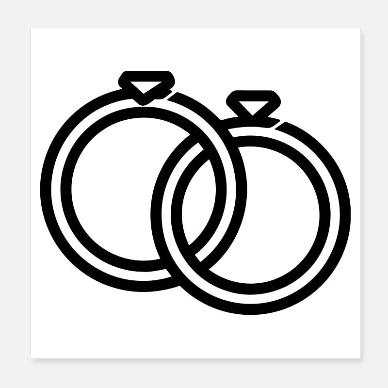 Eheringe Poster 20x20 cm