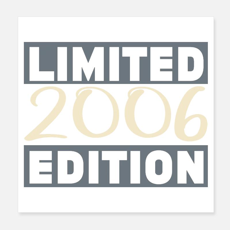 Vintage 2006, 20th Anniversary Gift Poster 8" x 8" (20x20 cm)