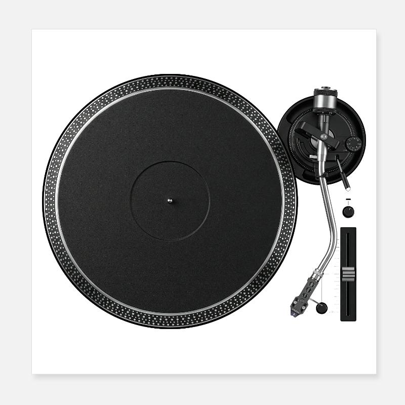 Disque vinyle vinyle minimaliste à platine Poster 20 x 20 cm
