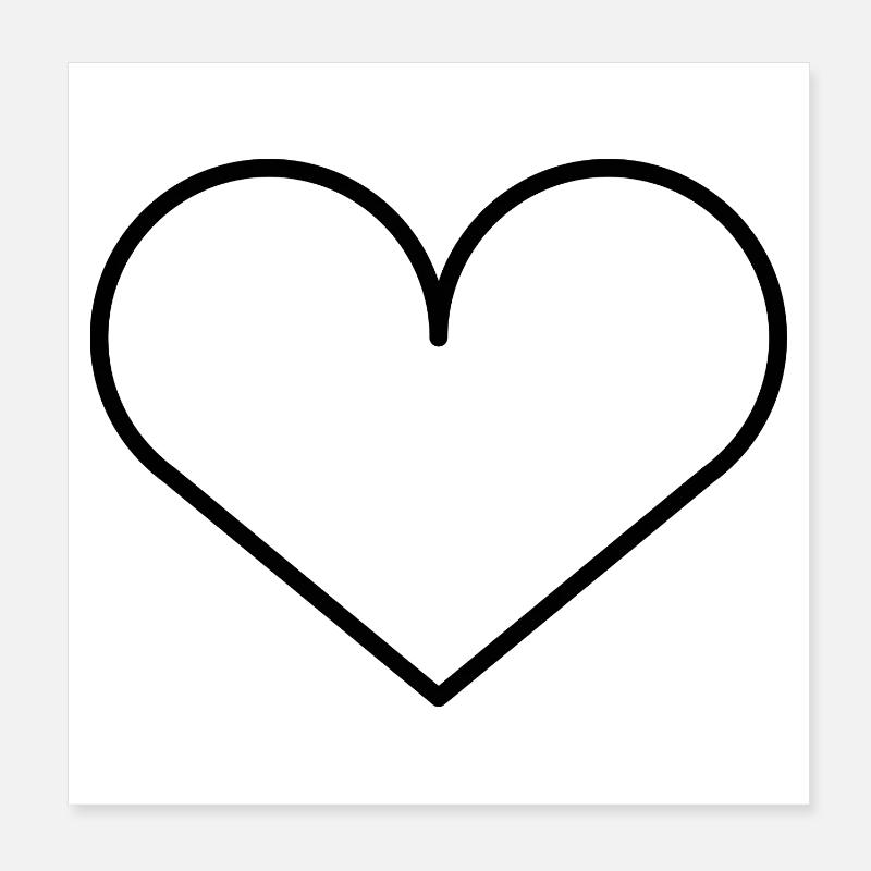 Cœur Poster 20 x 20 cm