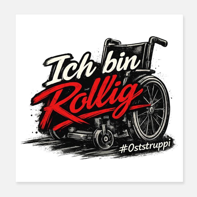 Rollig Poster 20x20 cm