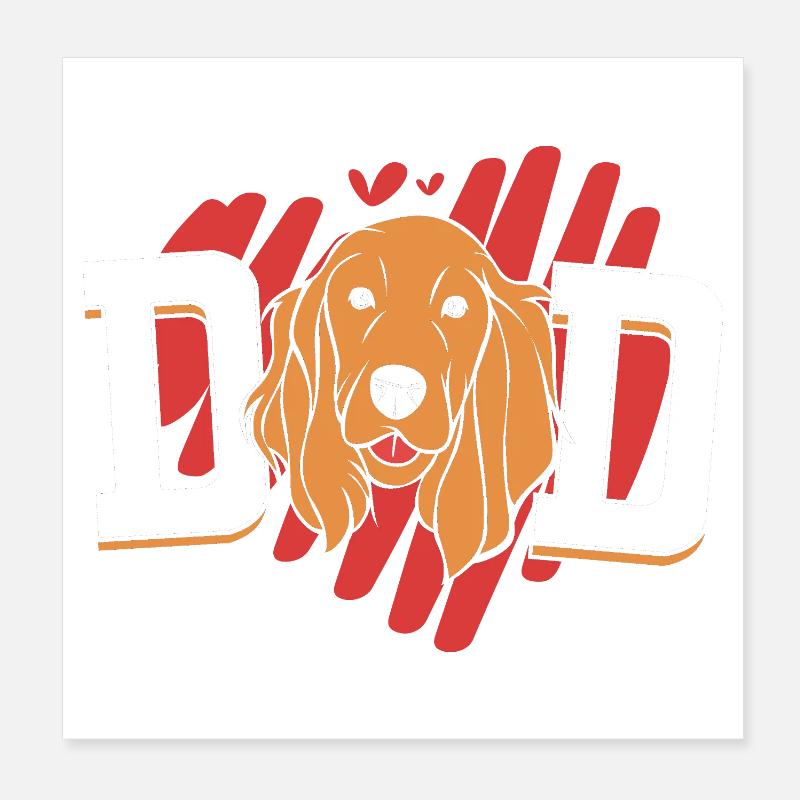 Cocker Spaniel Dad Poster 20x20 cm